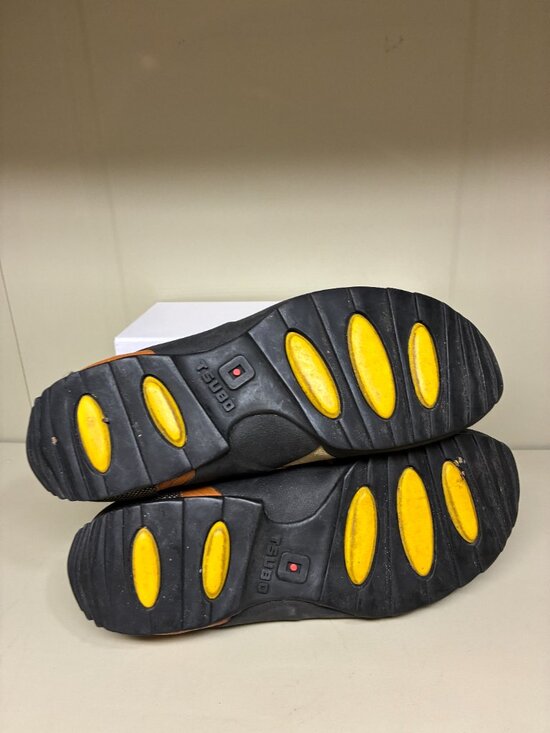 Tsubo Mens 10 Shoes Taupe Orange V2 Leather Lace Up Driving Sneakers - Picture 6 of 7